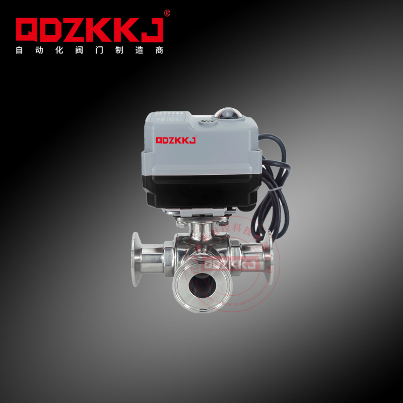 電動衛(wèi)生級三通球閥 QDZK-Q984/5F-16P